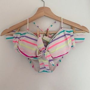 Victoria’s Secret Multicolor Striped Bikini Set M